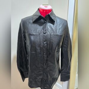 Dynamite Black Leather Shirt